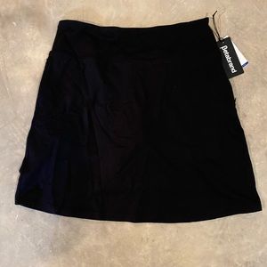 Black yoga material skort
